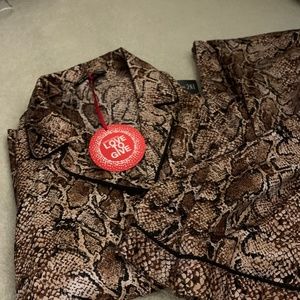 Alfani satin animal print pajama